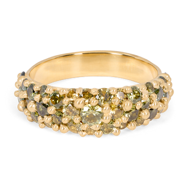 Wide Green River Ring - Made to Order
